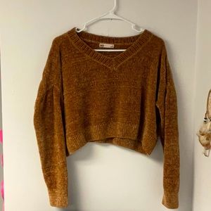 Orange brown cropped sweater, don’t wear it anymore